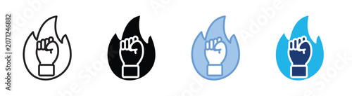 Photos Motivation icon set multiple style collection