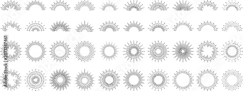 Sunburst and Starburst Icons Collection for Logo Design