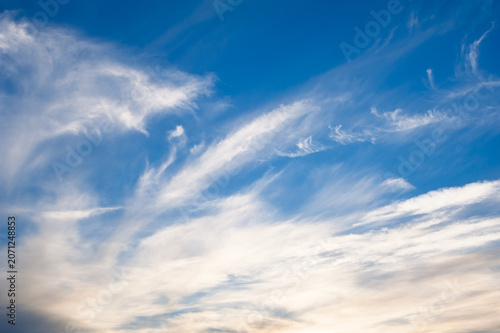 White cloud with blue sky background