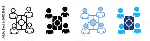 Fényképezés Meeting icon set multiple style collection