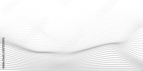 Foto Set of halftone dots gradient pattern texture isolated on white background