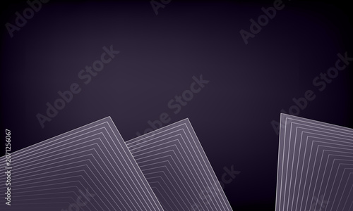 Illustration of high-rise buildings,  skyscrapers,  building corners in the night