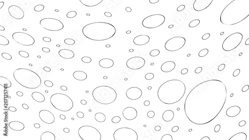Abstract black and white circle oval shapes pattern background