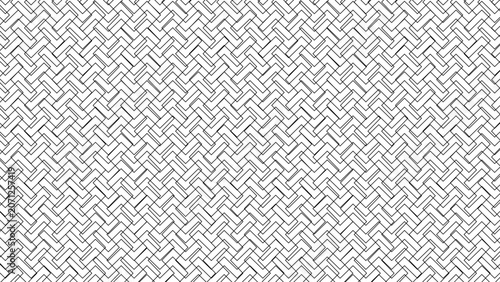 Geometric black and white line pattern seamless background texture
