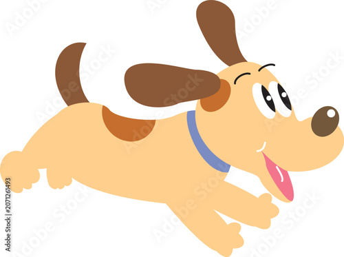 走るペット犬