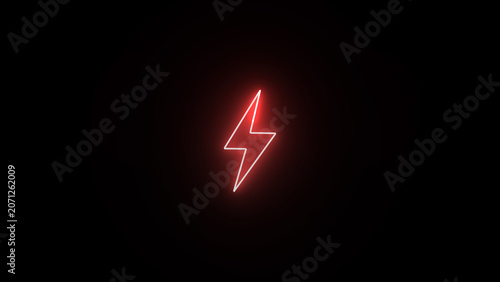 Lightning Bolt icon. Energy and thunder electricity symbol illustration.