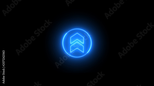 Neon direction arrow background. colorful arrow icon concept.