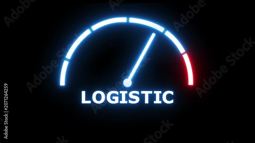Anchor and arrows with logistic quality meter scale. Cargo shipping concept.4k video