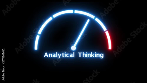 meter scale. Analytical thinking measurement. Statistical analyst and analysis, financial analytics.4k motion video