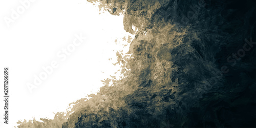 Foto Mysterious cave entrance with rough, textured rock formations contrasting against a bright, ethereal light, hinting at hidden depths and the unknown