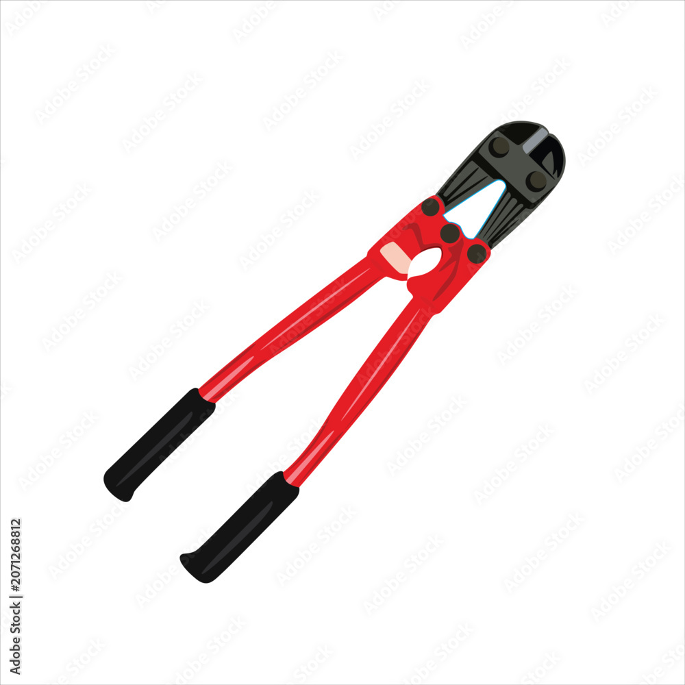 Naklejka premium red metal scissors