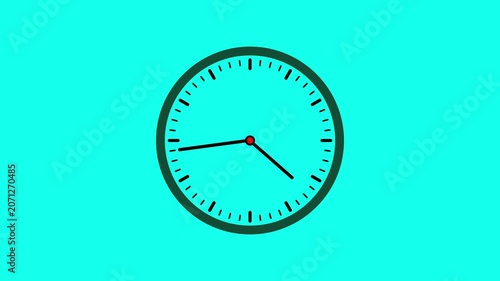Futuristic Digital Clock with Glowing Time Display Animation
