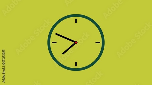 Futuristic Digital Clock with Glowing Time Display Animation