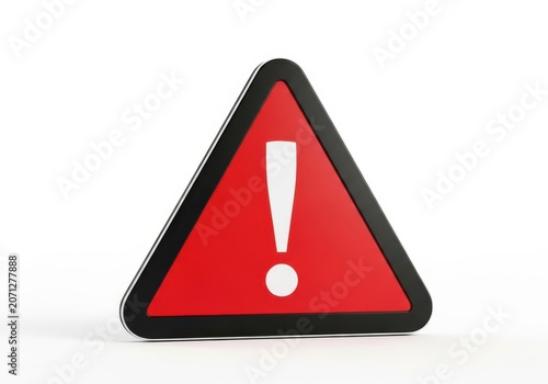 Warning sign isolated on white background