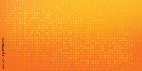 Abstract orange and yellow halftone dots pattern background