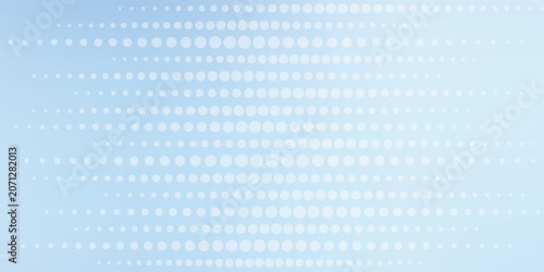 Abstract light blue and white halftone dots pattern background