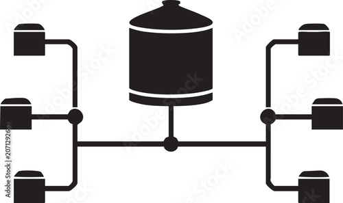 Smart Water Distribution Network Icon