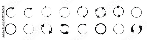 Photos Circle arrow icon set