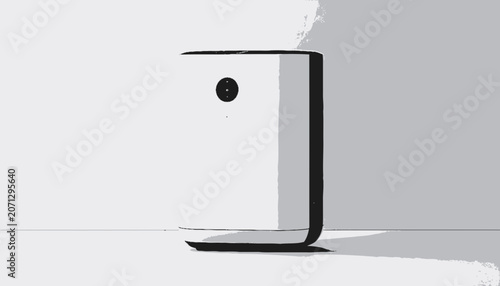 Cuadro en lienzo Modern white electronic device object.