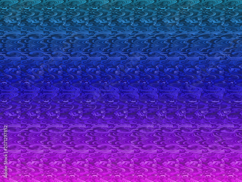 Foto Hidden 3D swimming sea turtle stereogram