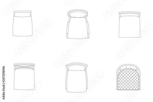 Selection of top view chair designs featuring minimalist styles and unique patterns for architectural planning.