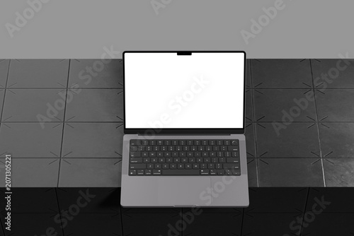 Premium Laptop Mockup with Blank Screen for Branding Presentation