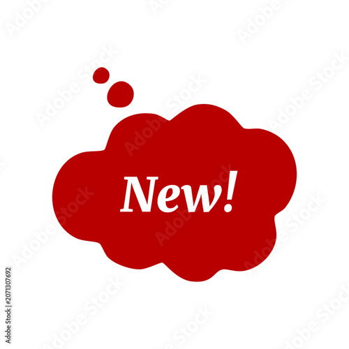 Red New Tag Cloud Badge