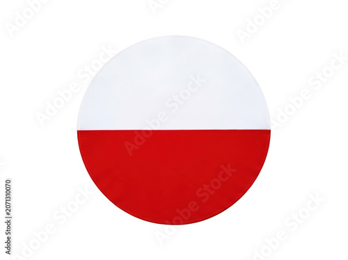 Poland Flag Circular Design Element Transparent Background
