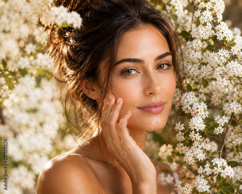 Woman with clear skin