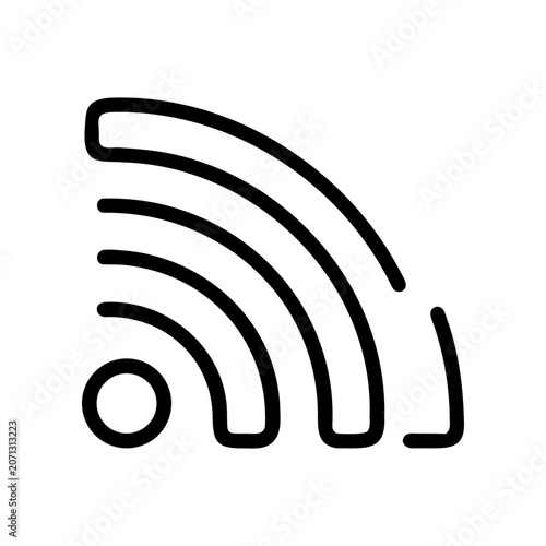 WiFi signal icon, wireless network symbol, connectivity logo, internet access sign