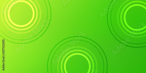 Creative digital background with neon green and yellow radial dot elements.