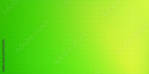 Abstract bright green and yellow halftone background with vibrant color gradient.