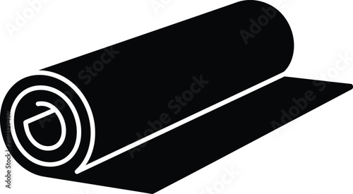 Silhouette vector roll of industrial material for floor covering design