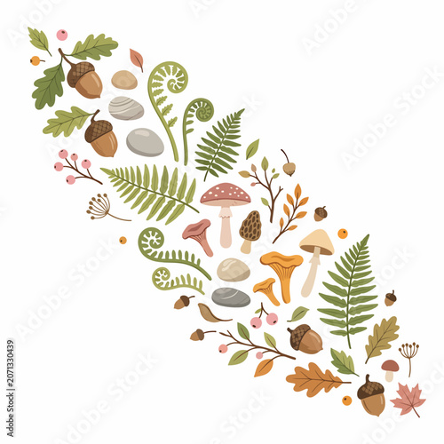 Autumn Leaves and Forest Floor Elements.