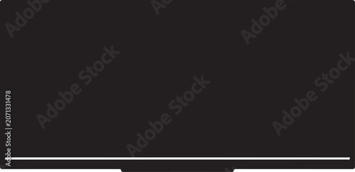 Foto silhouette of a large flat-screen monitor on wall