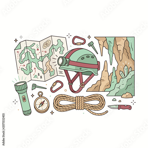 Camping gear and equipment for adventure.