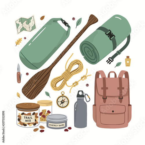 Camping gear and outdoor adventure equipment 3.