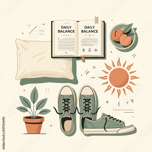 Daily Balance and Self Care Routine.