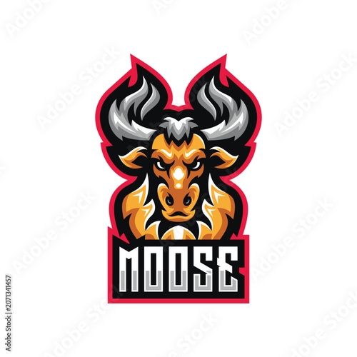 Moose esport gaming mascot logo