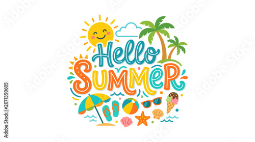 summer holiday card vector