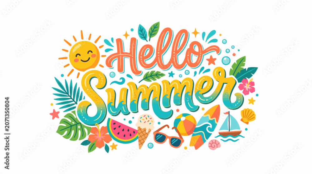 Fototapeta premium summer holiday card vector