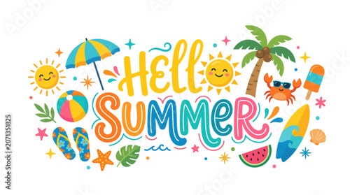 summer holiday card vector