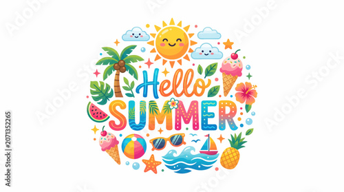 summer holiday card vector
