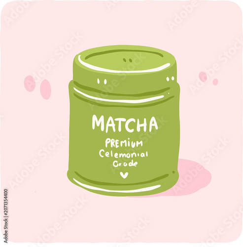 Cute Matcha Tea Tin Patchwork