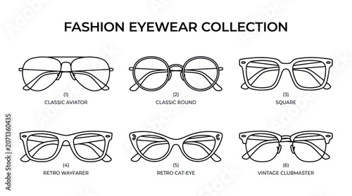 Photos Variety of Fashion Eyewear Glasses.