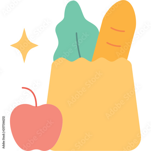 Foto Groceries Illustration