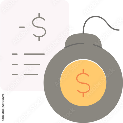 Fotografie Debt Illustration