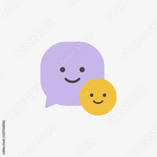 Friendly chat bubble icons