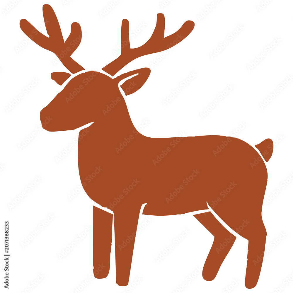 Fototapeta premium Deer Forest Animal Illustration