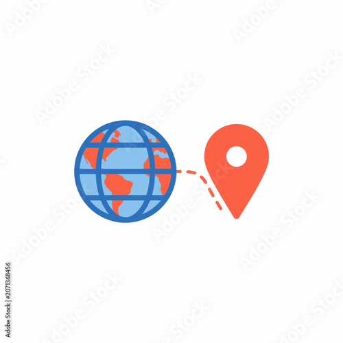Global Location Vector Icon